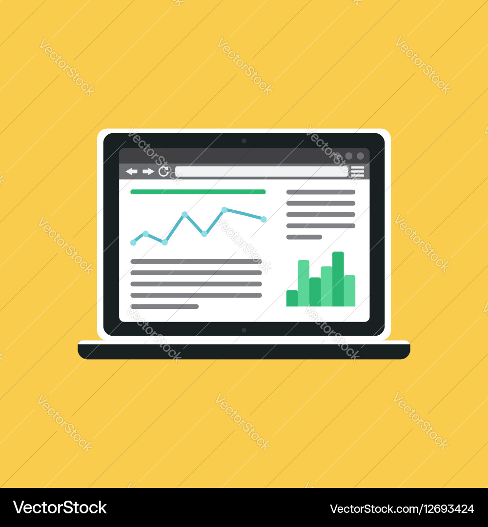 Web template of computer site or article form Vector Image