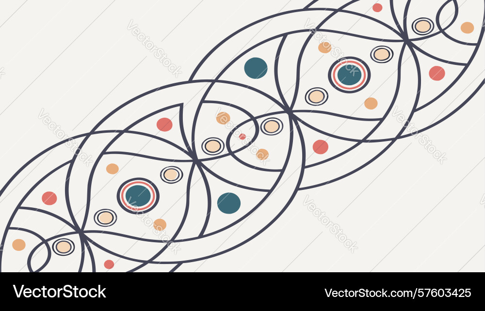 Abstract circles and dots pattern colorful vector image