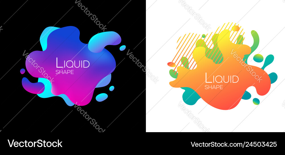 Abstract Liquid Forms - Flowing Shapes Vector Image
