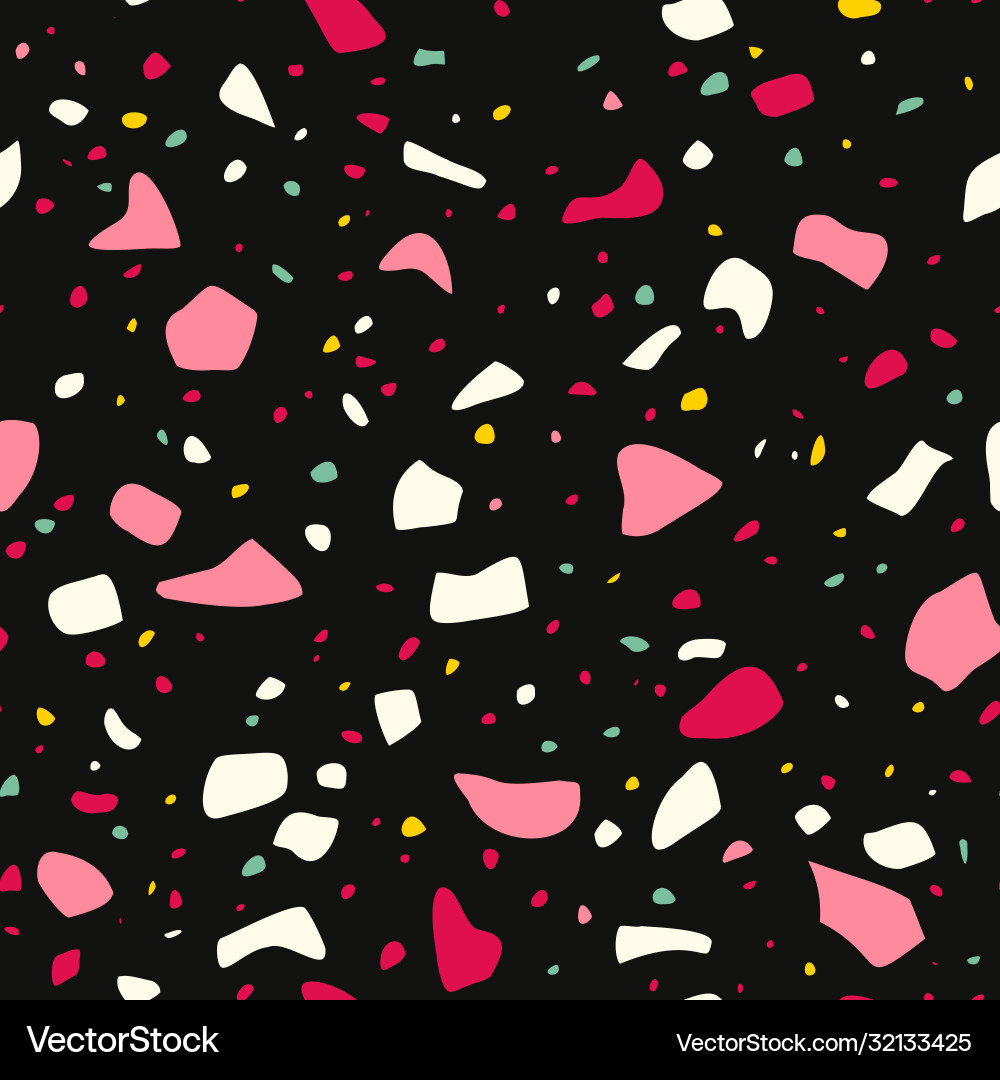 Abstract seamless pattern in terrazzo style vector image
