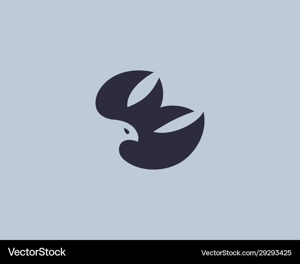 Abstrakter Vogel negativer Raum Premium-Logo-Symbol Abstrakter Vogel negativer Raum Premium-Logo-Symbol vektorbild