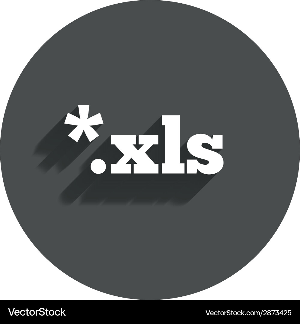 Excel file document icon download xls button vector image