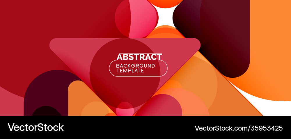 Flat geometric round shapes and dynamic lines Vector Image