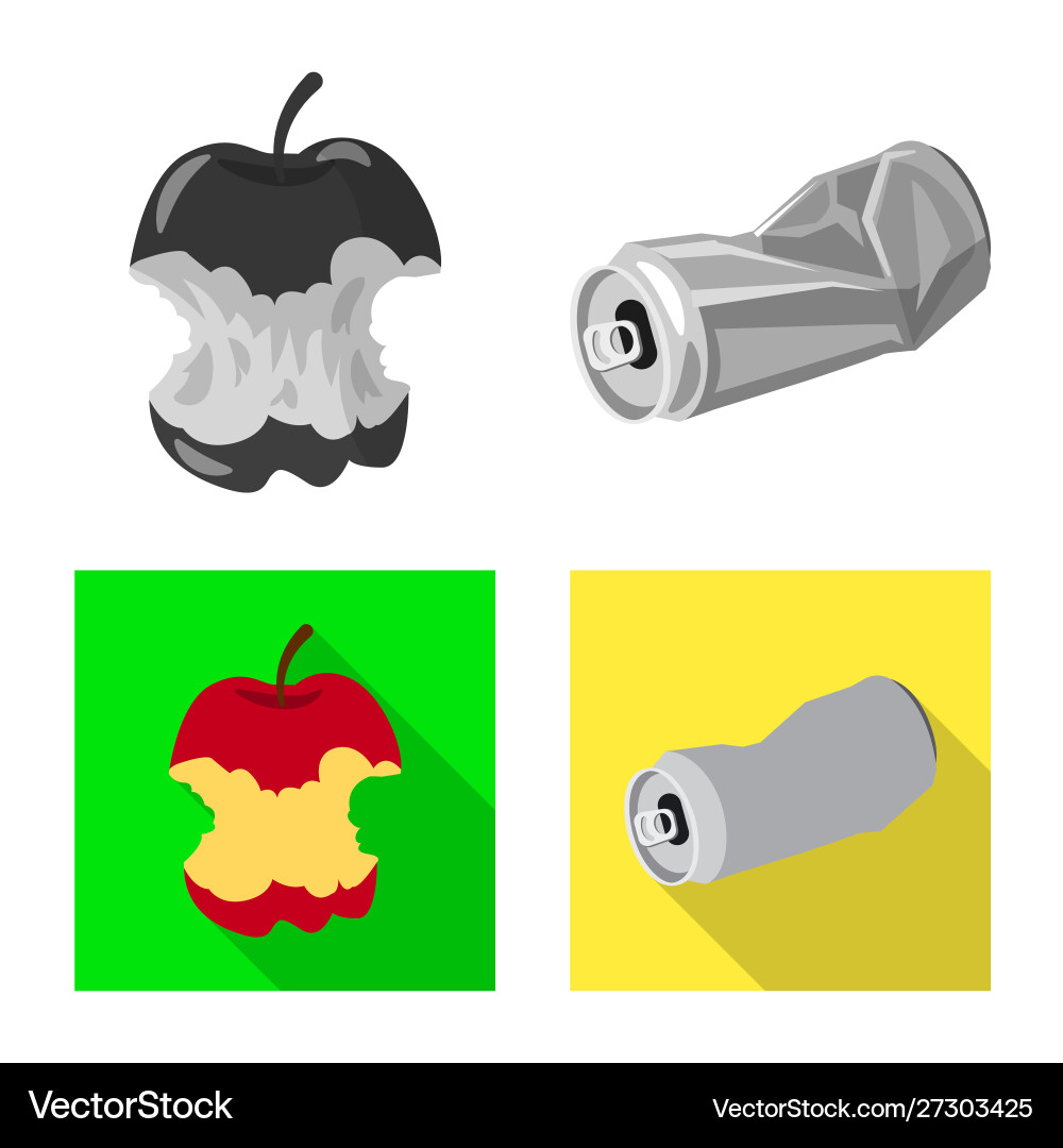 Isolated object refuse and junk sign set vector image