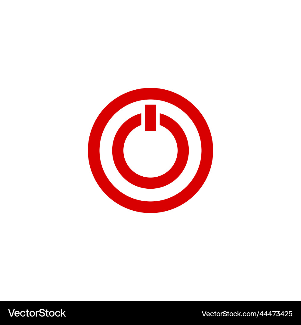 Power button icon template Power button icon template Vector Image
