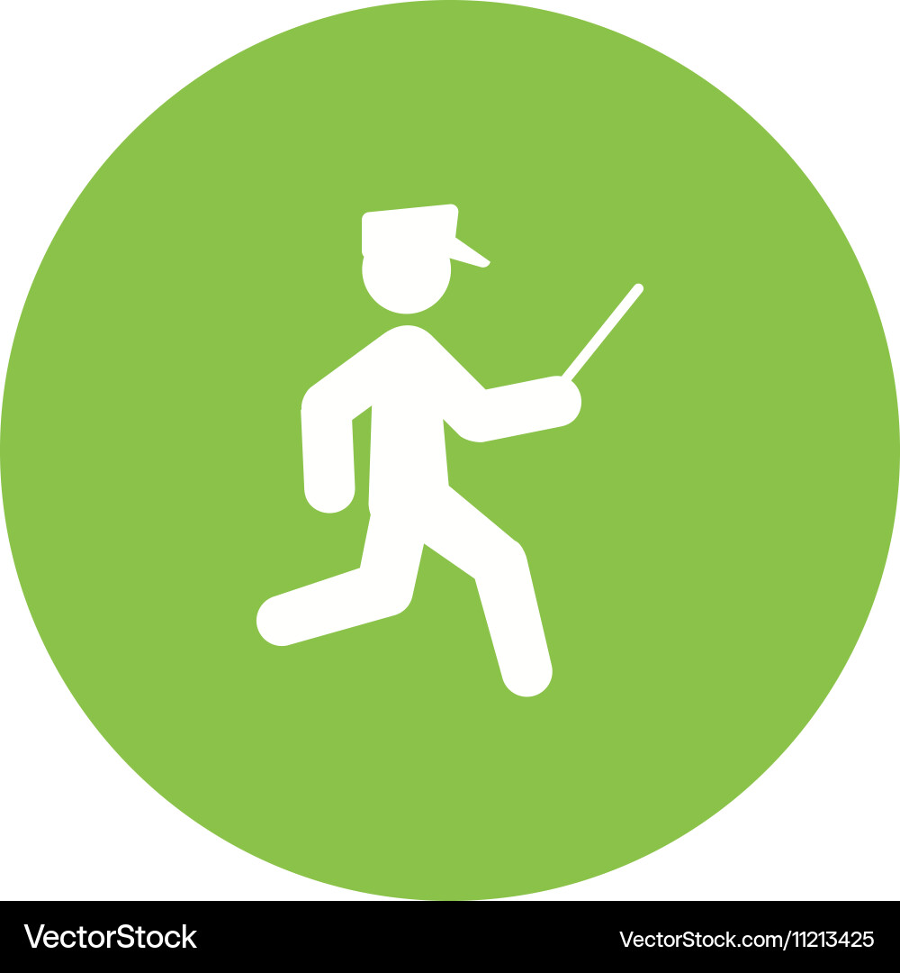 Running cop Vector Image