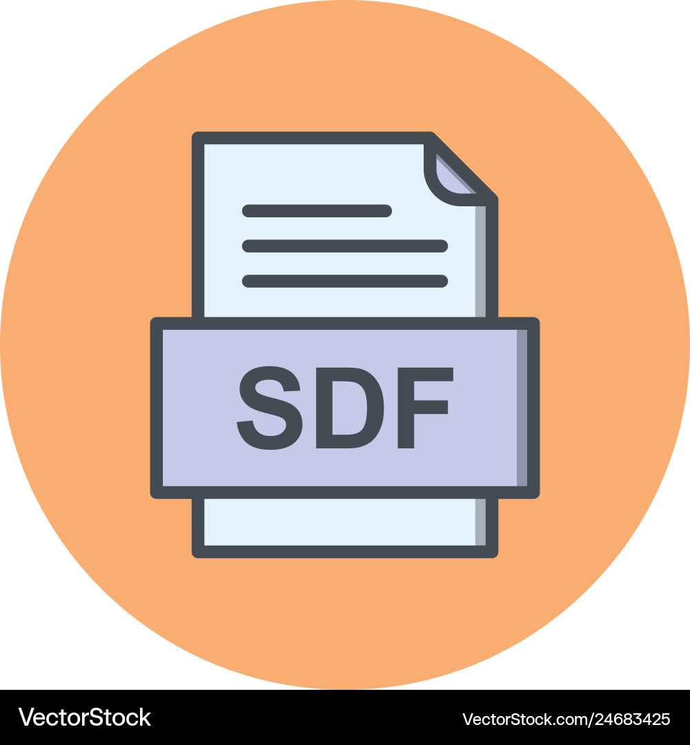 Sdf file document icon vector image