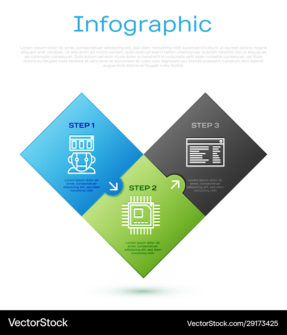 Set line robot software web developer Set line robot software web developer vector image
