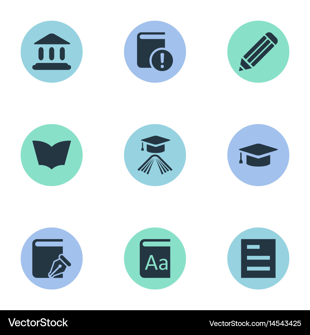 Set of simple knowledge icons Vector Image