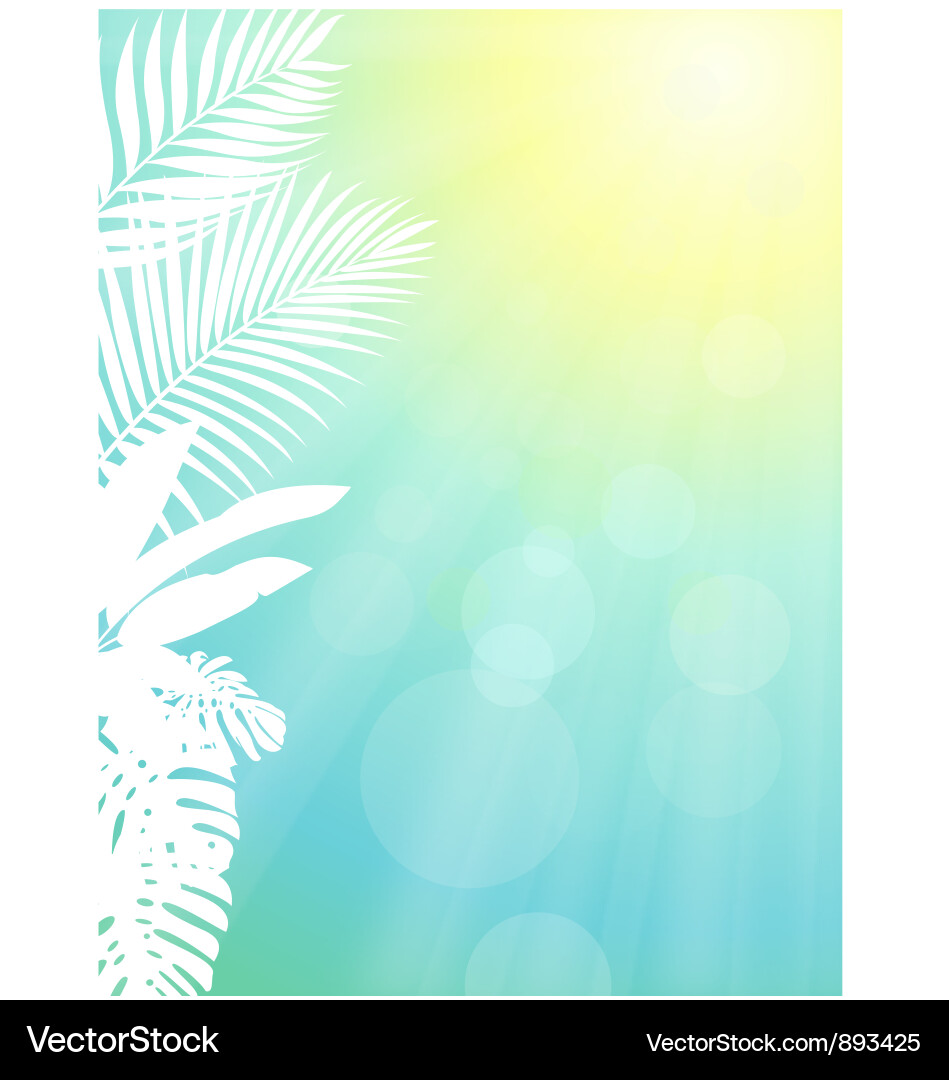 Tropical Palm Leaf Background – Royalty-Free Vector | VectorStock