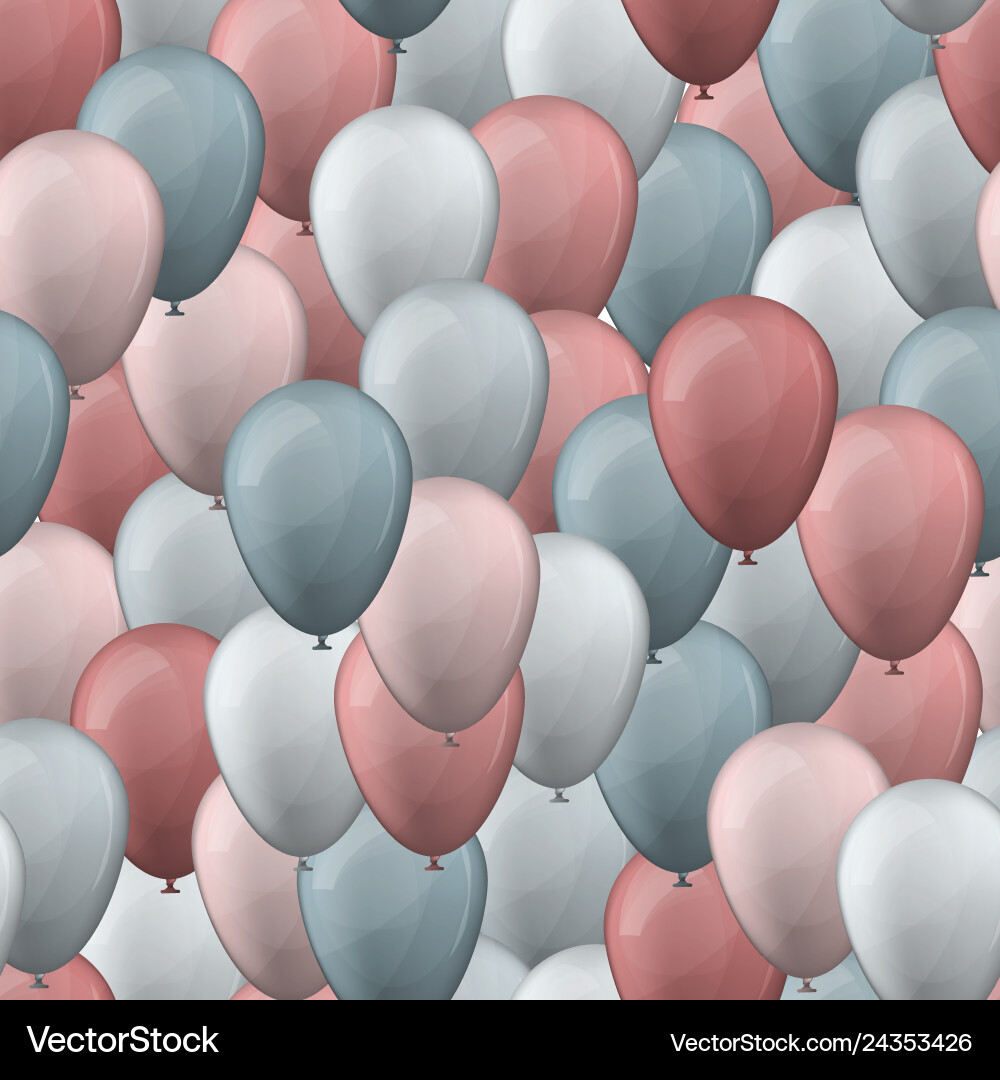 Balloons seamless pattern background Vector Image