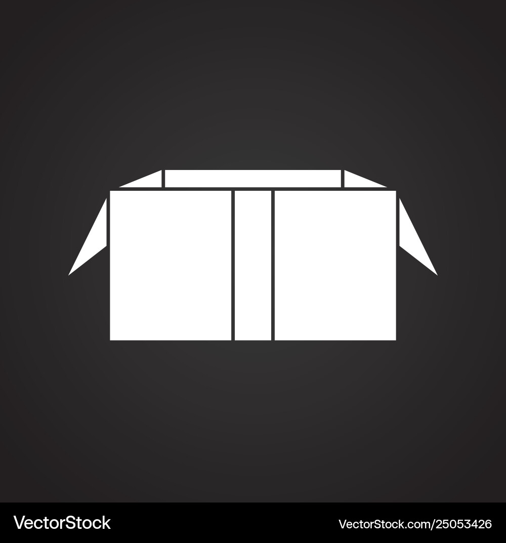 Box icon on background for graphic and web design Box icon on background for graphic and web design Vector Image