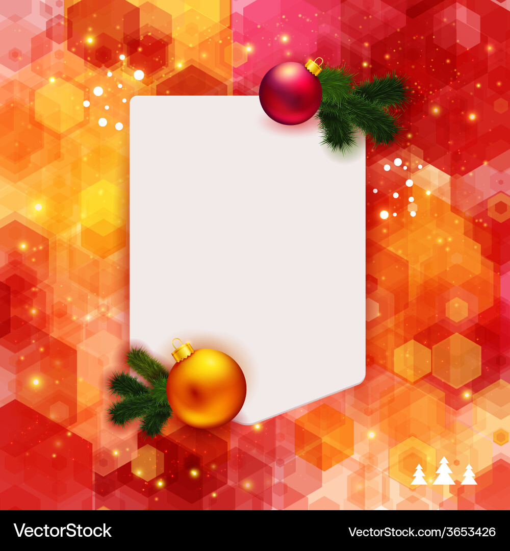 Bright hexagon background with place for your text Vector Image