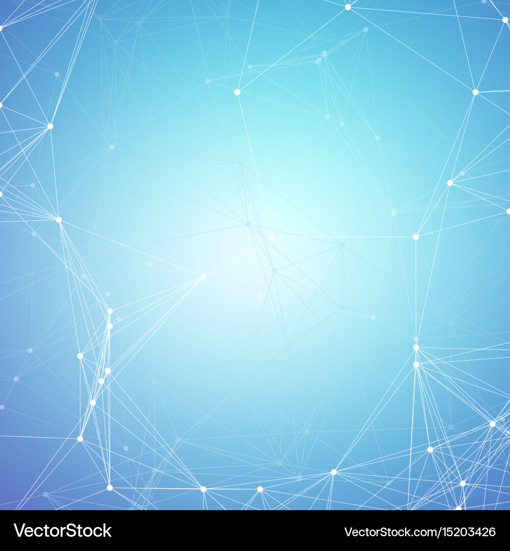 Chemistry pattern connecting lines and dots vector image