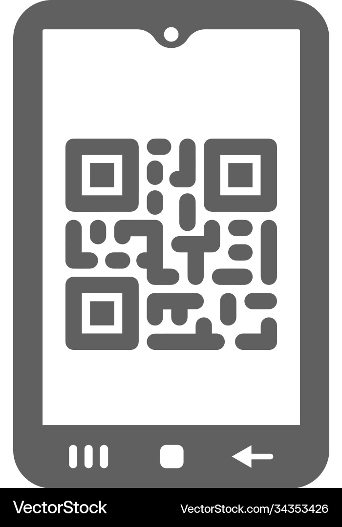Code qr Scan-Symbol graue Farbe vektorbild