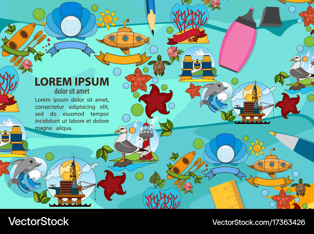 Creative template with place for text design vector image