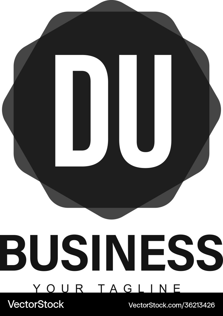 Du initial a logo design with abstract style Du initial a logo design with abstract style vector image