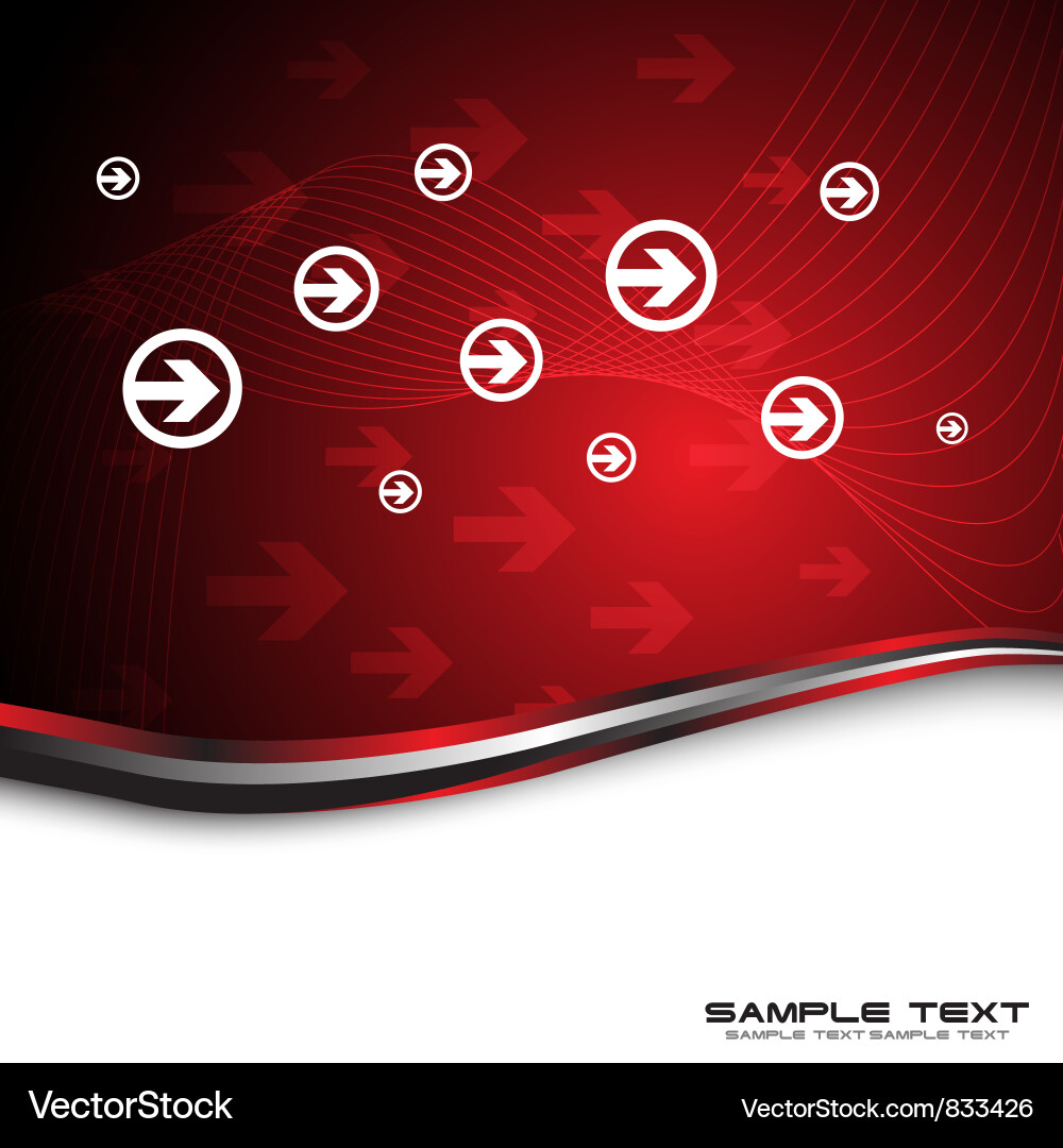 Dynamic Red Arrow Background vector image