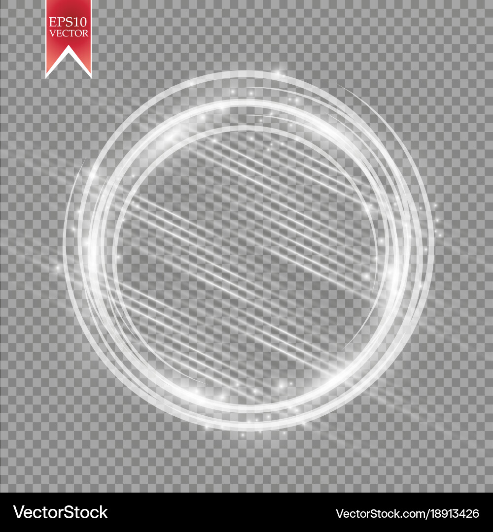 Light ring round shiny frame with lights Vector Image
