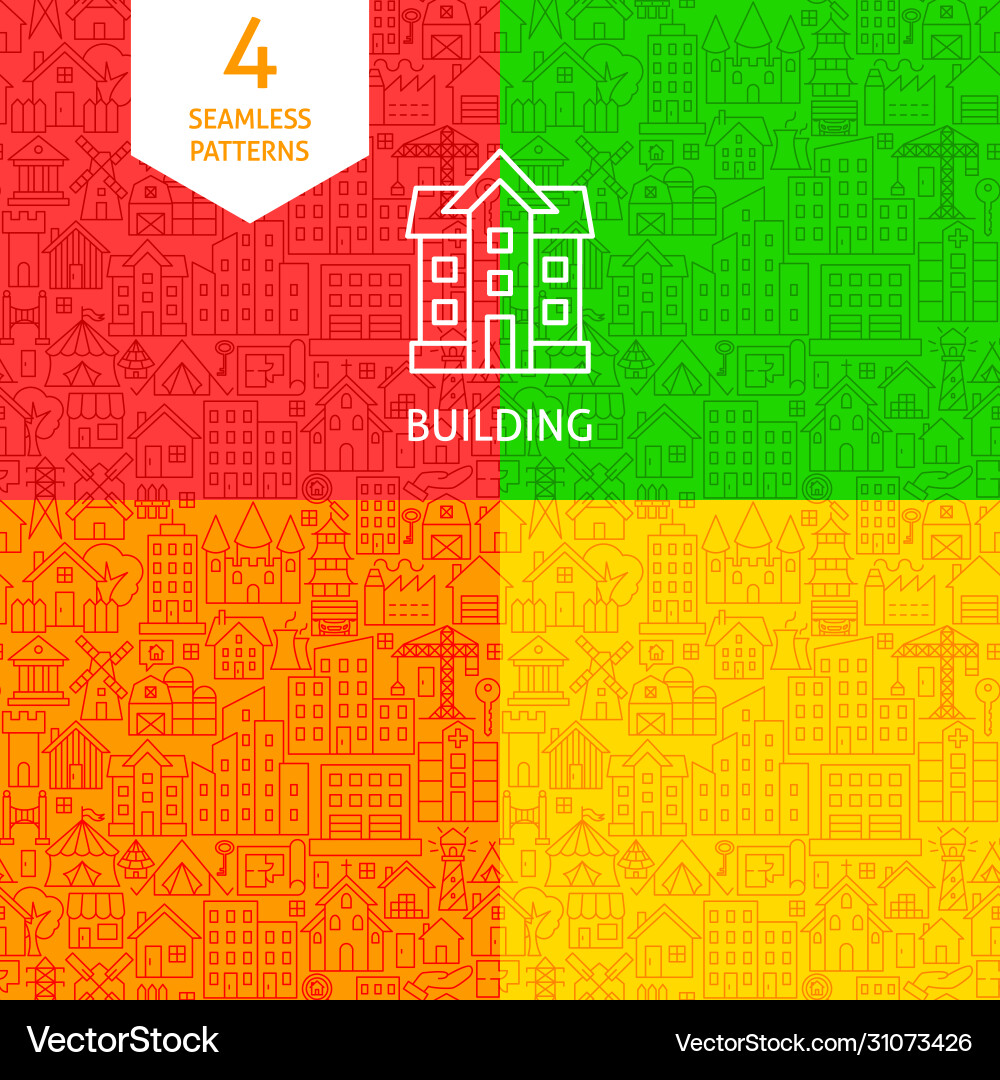 Line building patterns Line building patterns vector image
