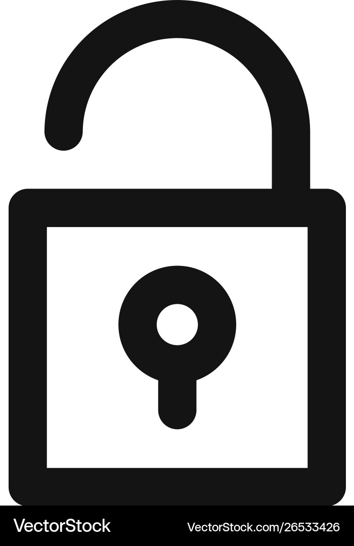 Lock icon in modern style for web site and mobile Lock icon in modern style for web site and mobile Vector Image