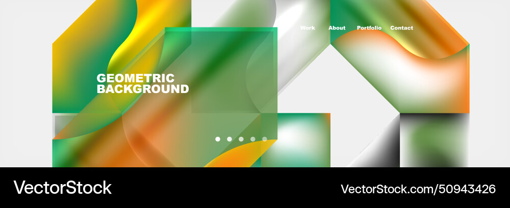 Minimal geometric web site page template design Vector Image