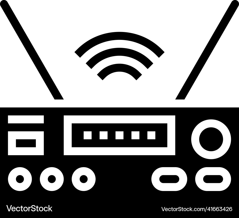 Receiver elektronische Technologie Glyph-Symbol Receiver elektronische Technologie Glyph-Symbol vektorbild