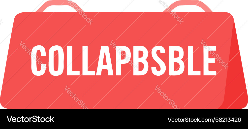 Red Collapsible Storage Container Icon Vector Image