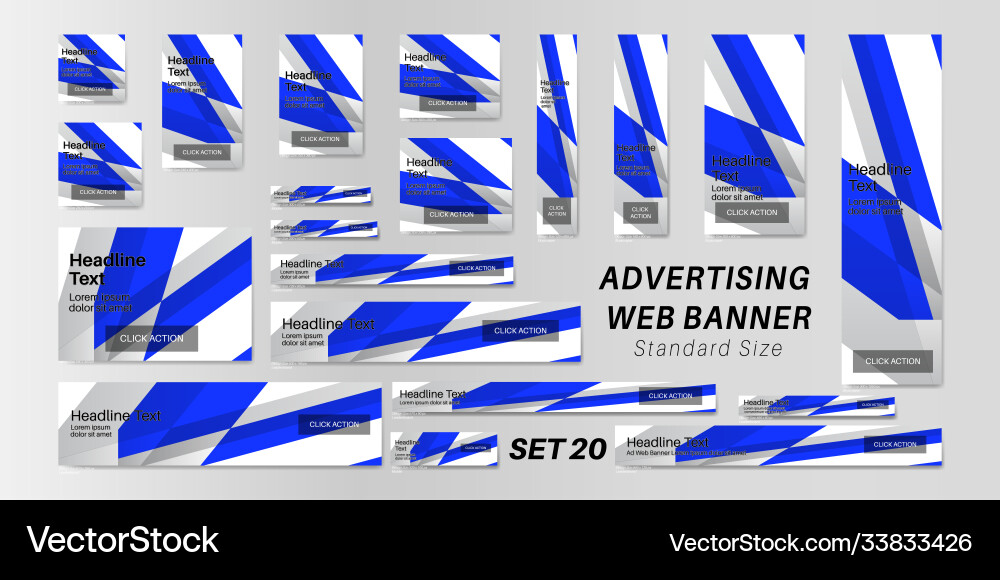 Web banner standard size abstract background Web banner standard size abstract background vector image