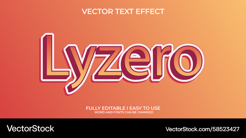 3D Text Effect - Editable Vector Image
