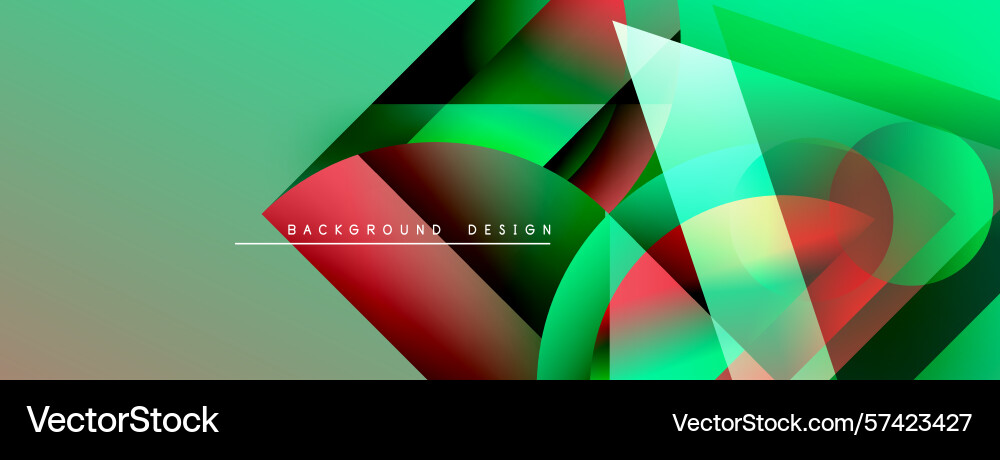 Abstract geometric shapes overlap creating Vector Image