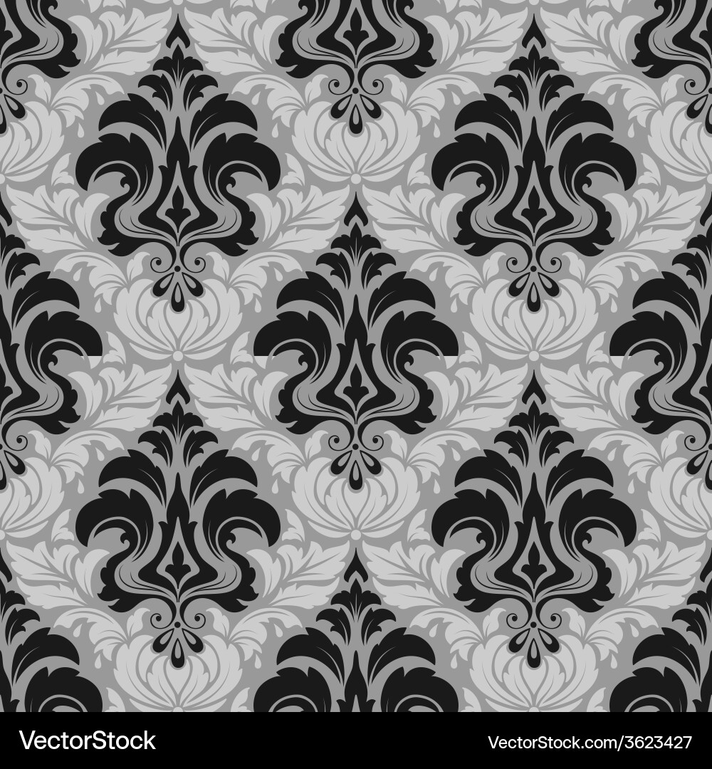 Damask seamless pattern background elegant luxury Vector Image
