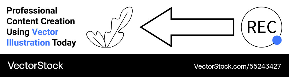 Digital content creation process with recording Digital content creation process with recording vector image