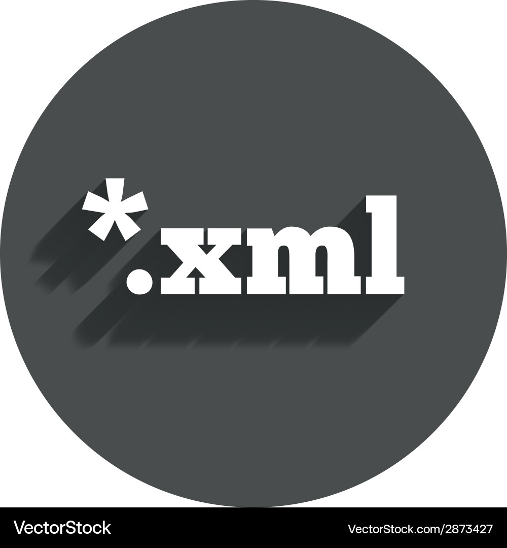 File document icon download xml button vector image
