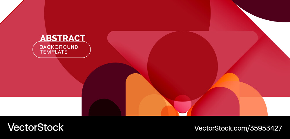 Flat geometric round shapes and dynamic lines Vector Image