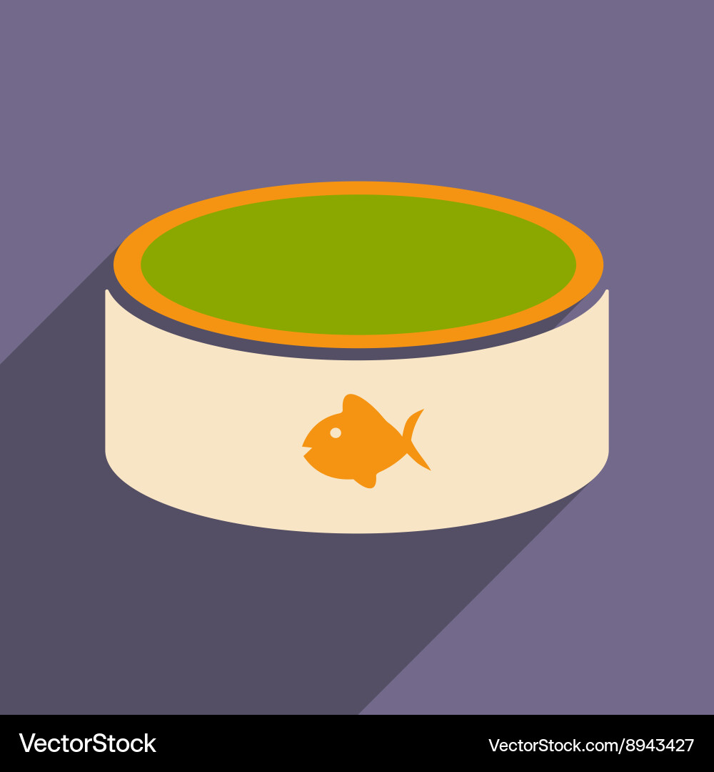 Flat with shadow icon and mobile application cat vector image
