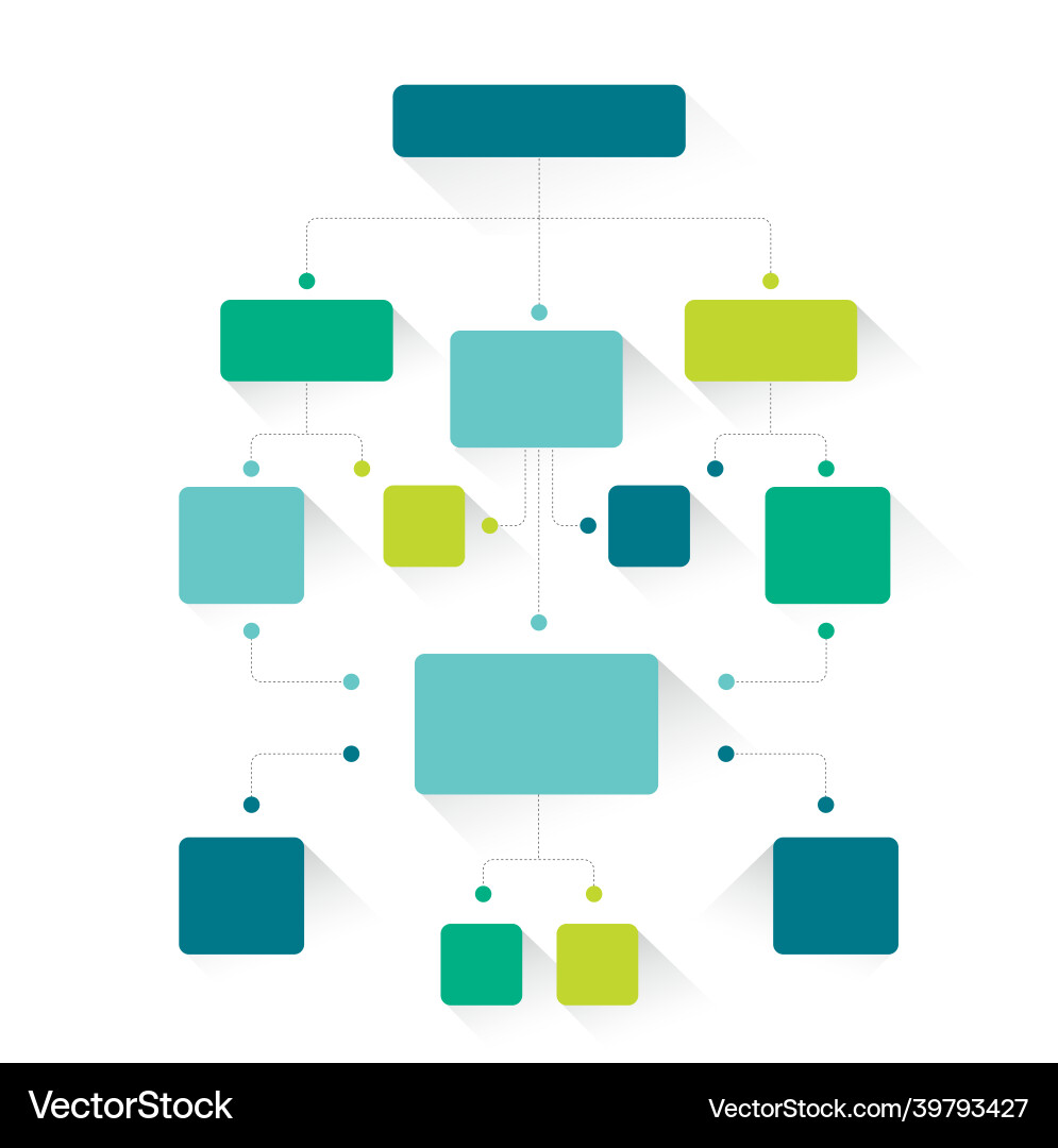 Infographics flowchart colored shadows scheme Infographics flowchart colored shadows scheme vector image