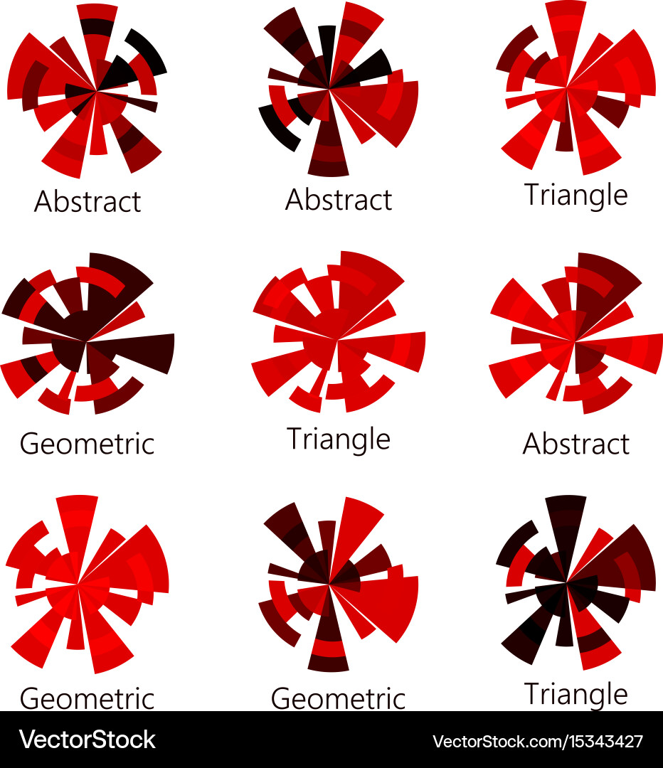 Isolated abstract red shade round shape logo Isolated abstract red shade round shape logo vector image