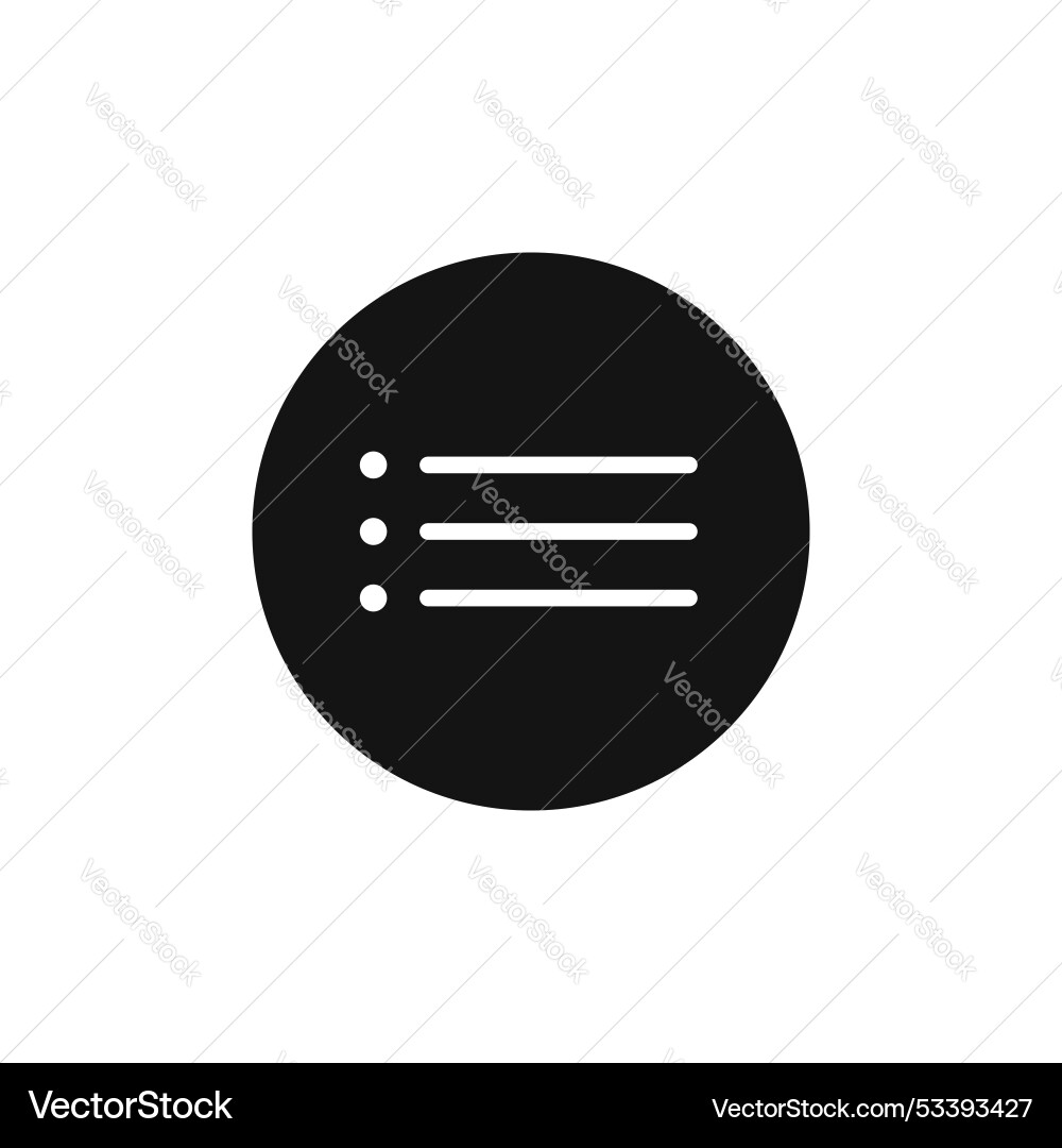 Menu list button icon isolated on white background Menu list button icon isolated on white background vector image