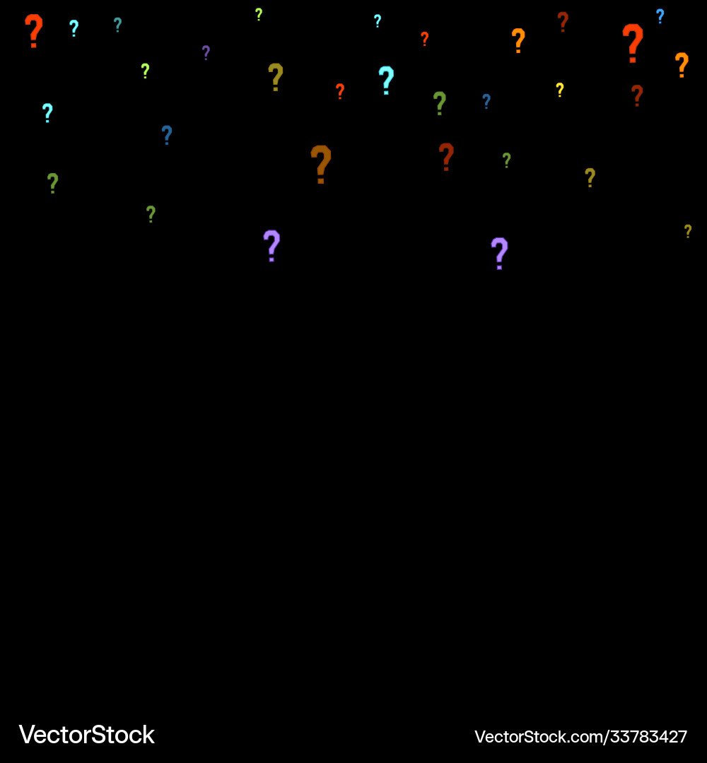 Question marks quiz doubt poll query public Vector Image
