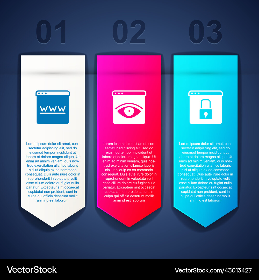 Set browser window incognito and secure your site Set browser window incognito and secure your site vector image