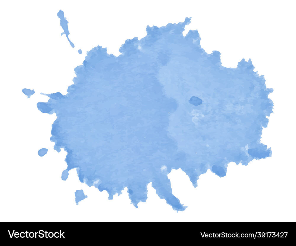 Soft Blue Watercolor Splash Vector Image