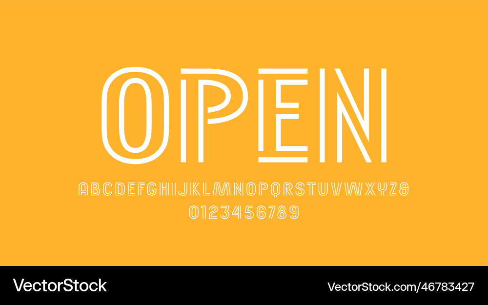 Stock dekorative gestreifte sans serif schriftart Stock dekorative gestreifte sans serif schriftart vektorbild