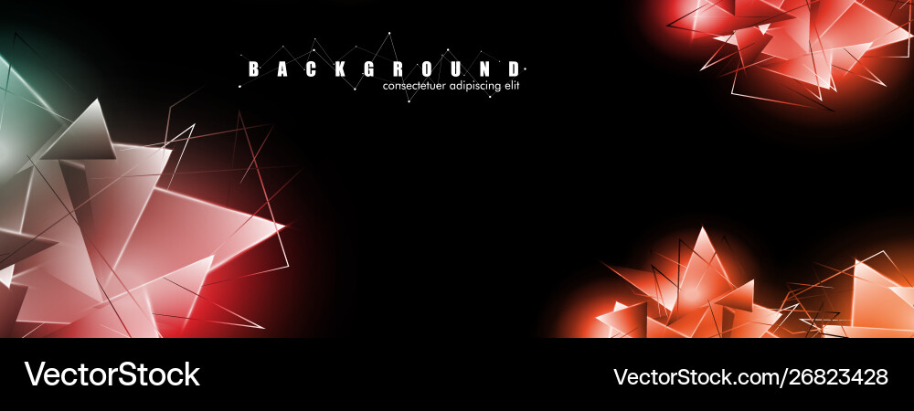 Abstract background with glowing triangles Abstract background with glowing triangles Vector Image