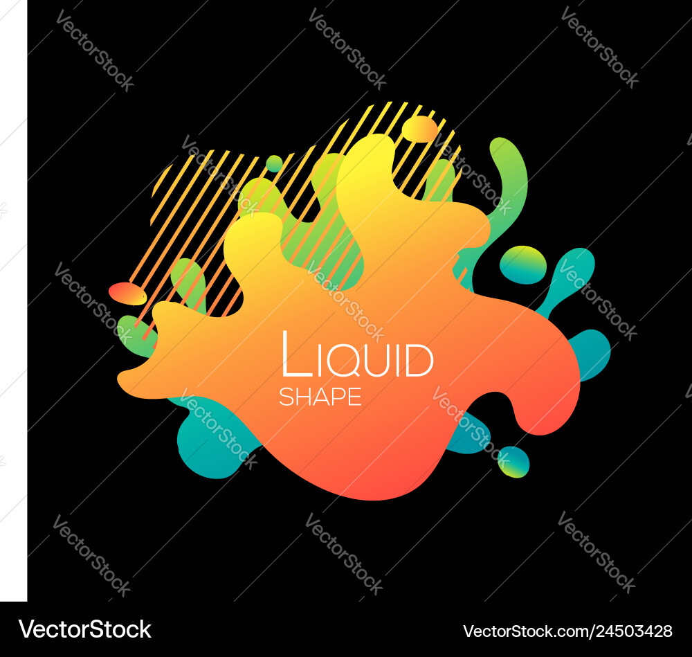 Abstract flowing liquid elements colorful forms Abstract flowing liquid elements colorful forms vector image