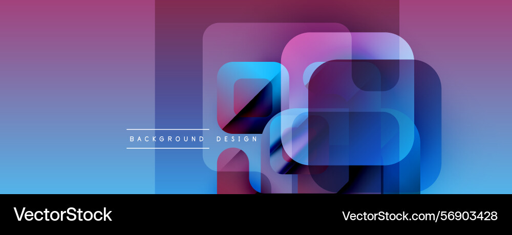 Abstract geometric shapes overlap creating Vector Image