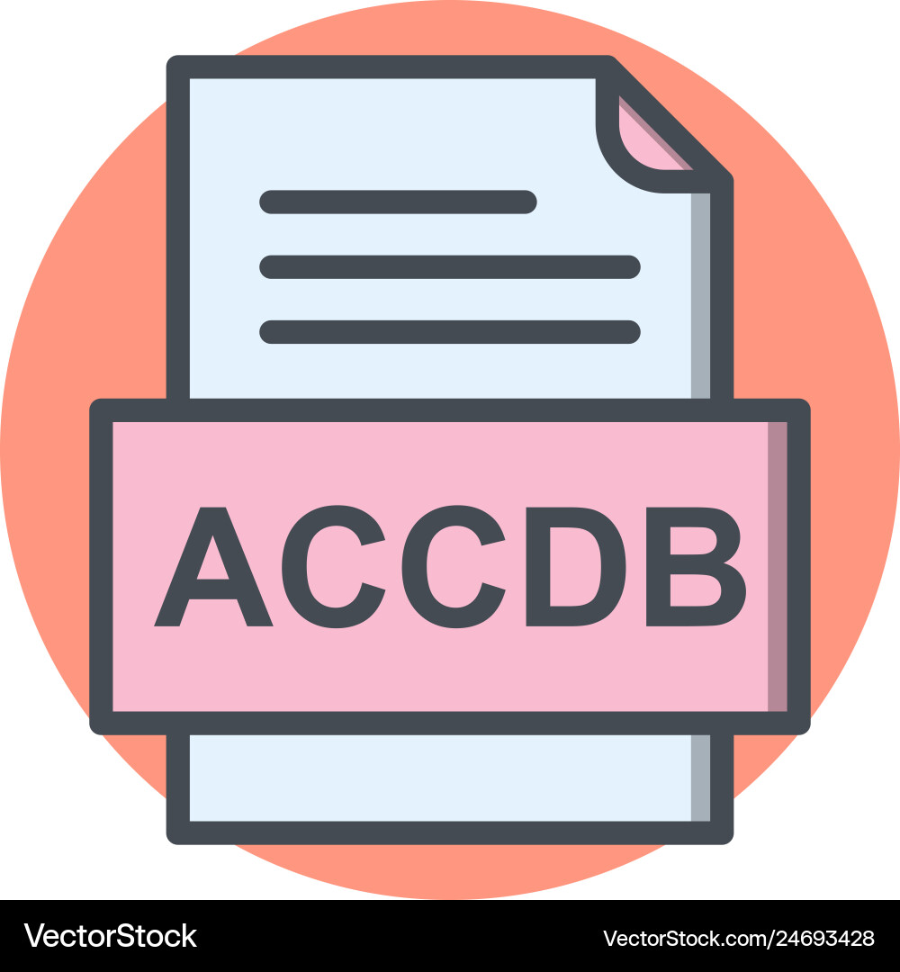 Accdb file document icon Vector Image
