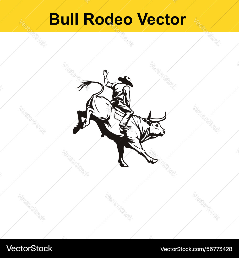 Ai-generated western bull rodeo the ultimate test Vector Image