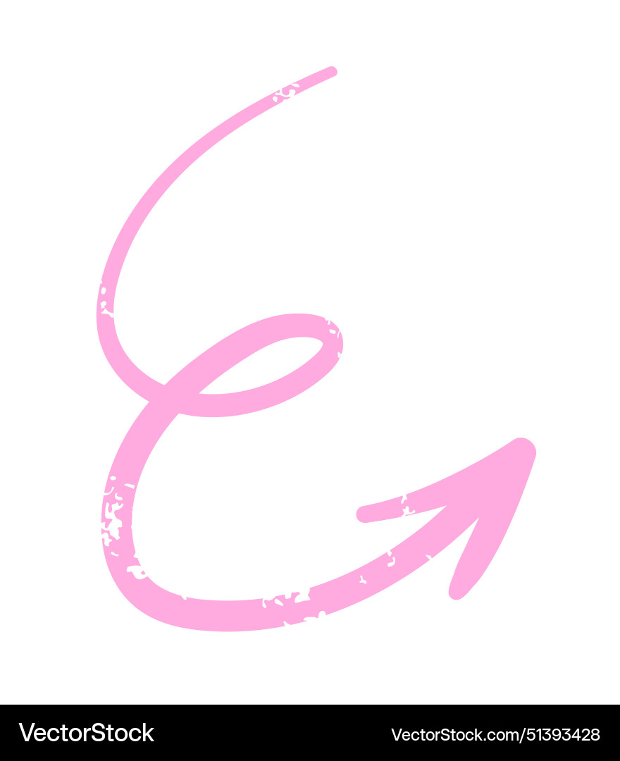 Arrow direction pointer hand drawn Vector Image