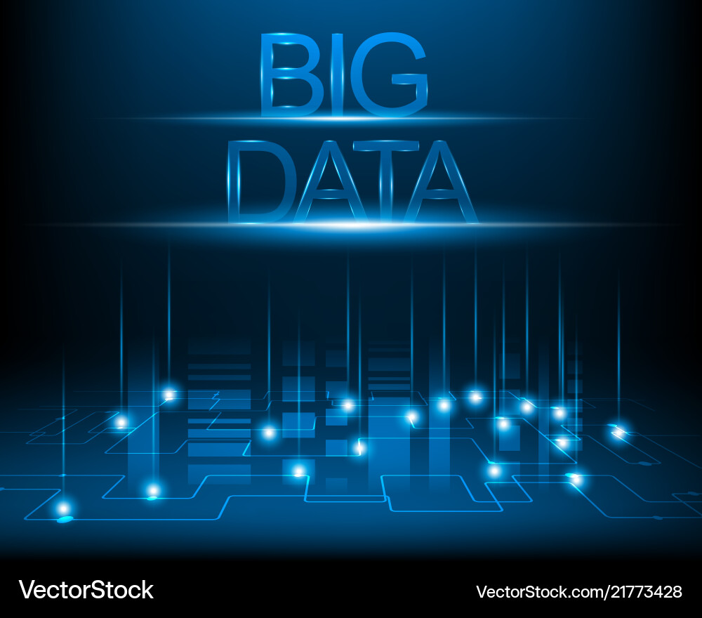 Big data concept and network connection system Big data concept and network connection system vector image